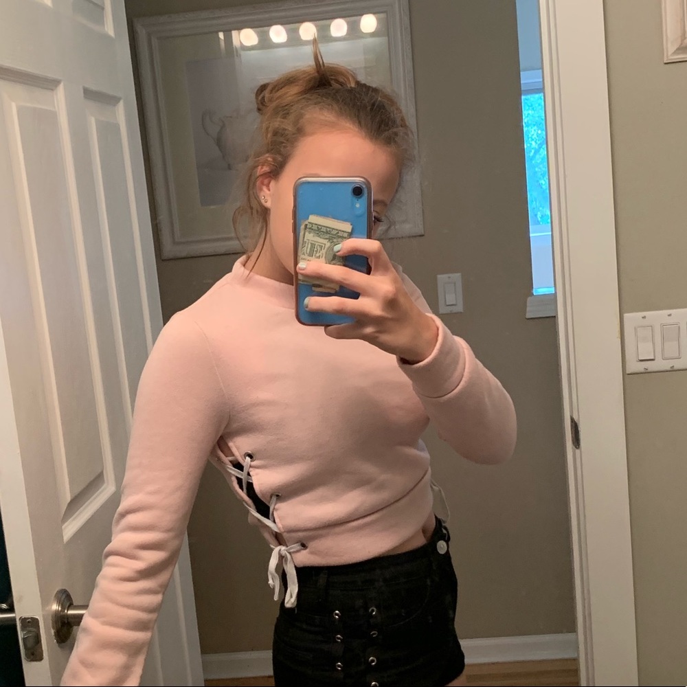 Romwe cropped long sleeve